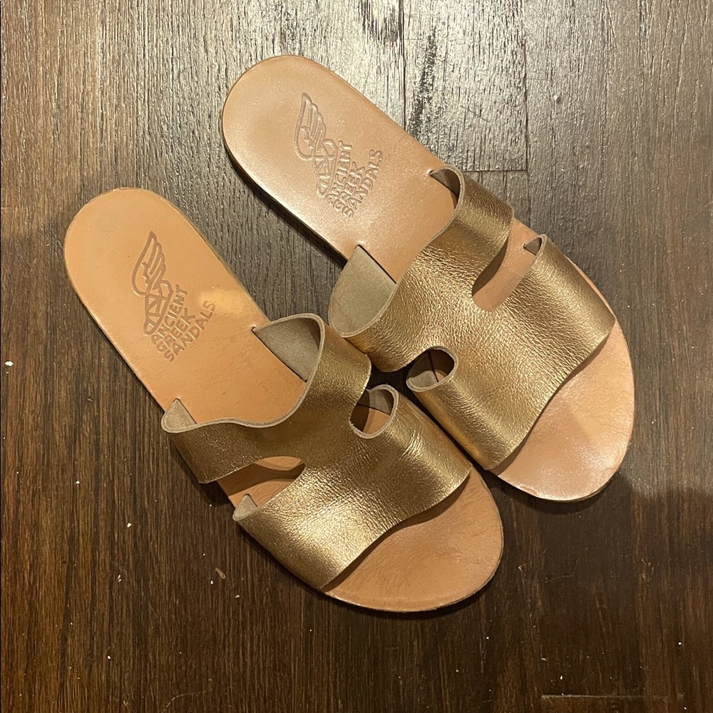 Ancient Greek Metallic Sandals - 38
